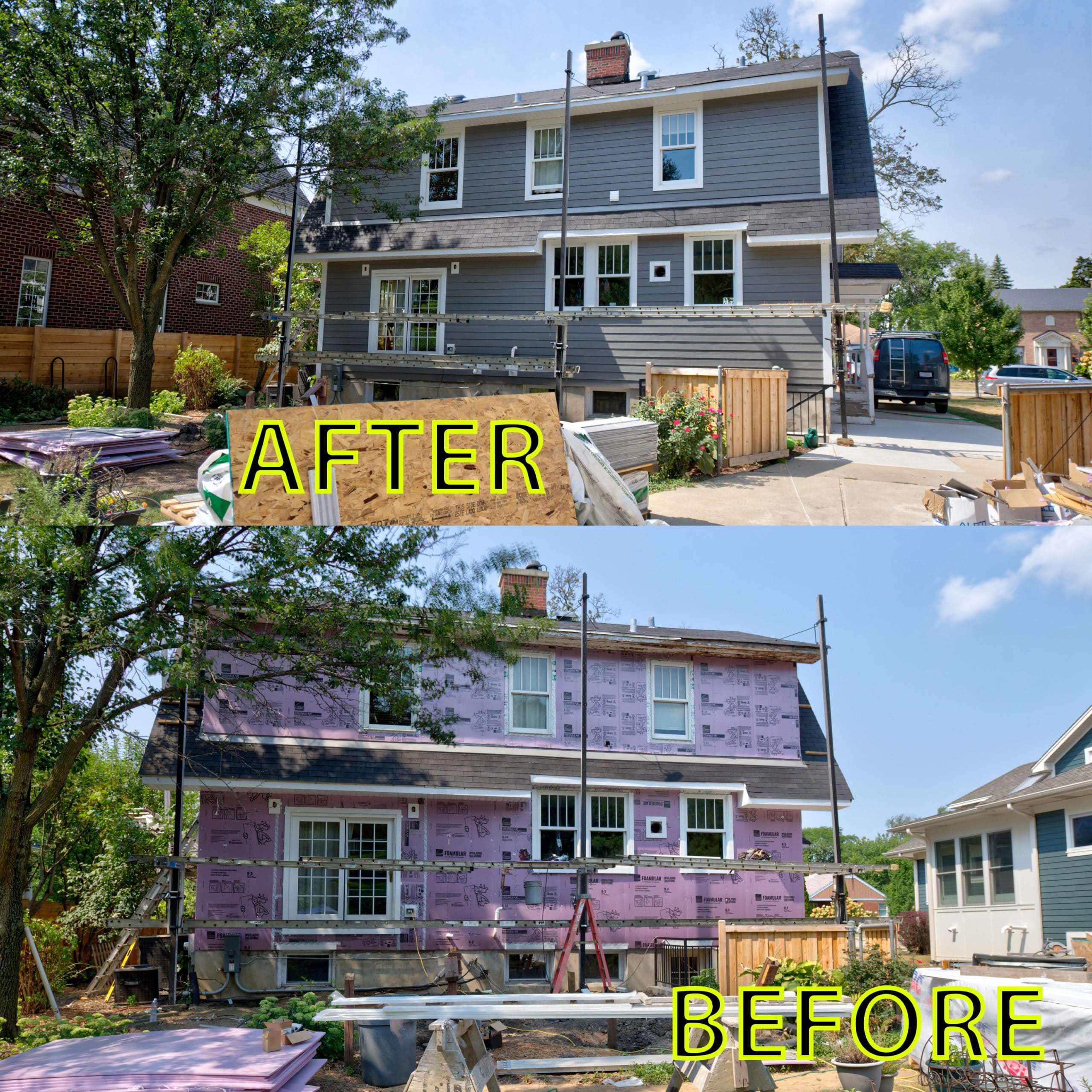 new siding before and after