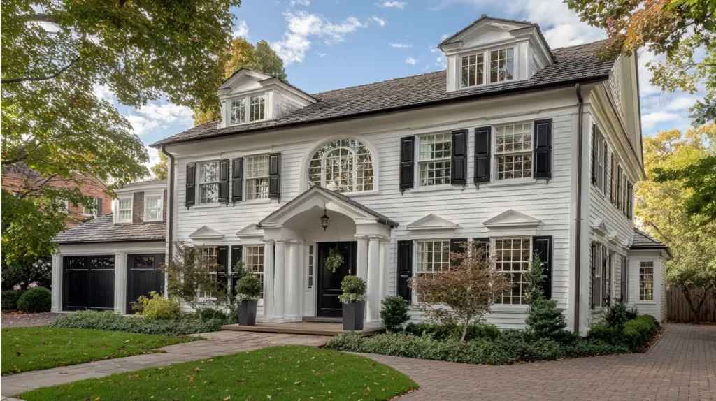 Colonial Home with New Siding