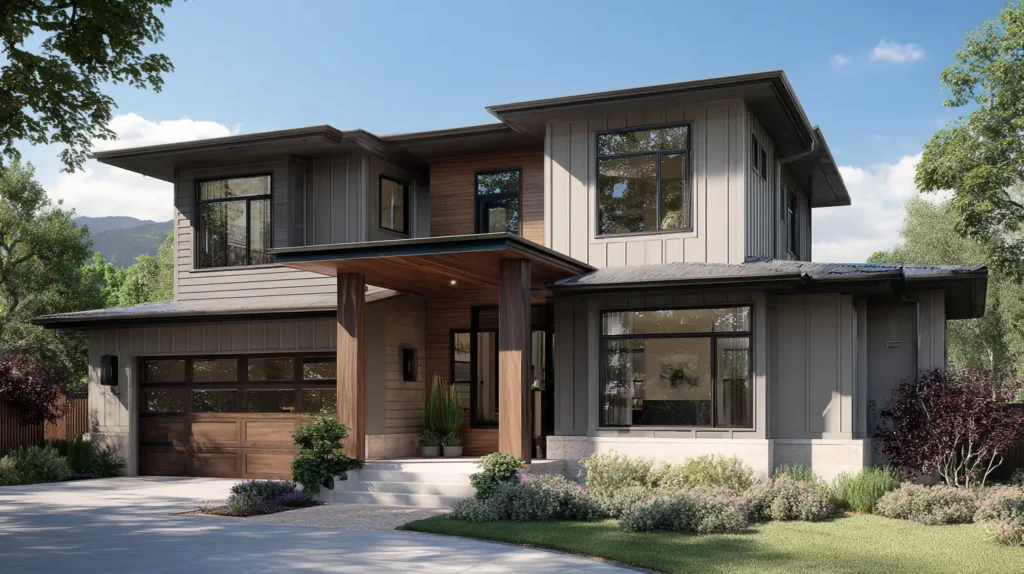 Modern Home with New Siding